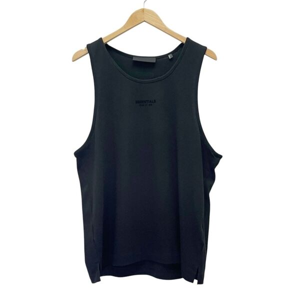 Fear of God Essentials Tank Jet Black Knit Top Muscle Tee Women’s Size XL NWT - Picture 4 of 13